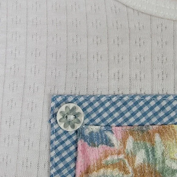 Vintage 90s Teddi NEW Women's M Petite Blue White Gingham Grannycore  Maxi Dress - Picture 4 of 16